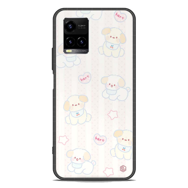 Cute Chic Series Soft Phone Case - Premium Glass Case - Design 5 - Vivo Y21