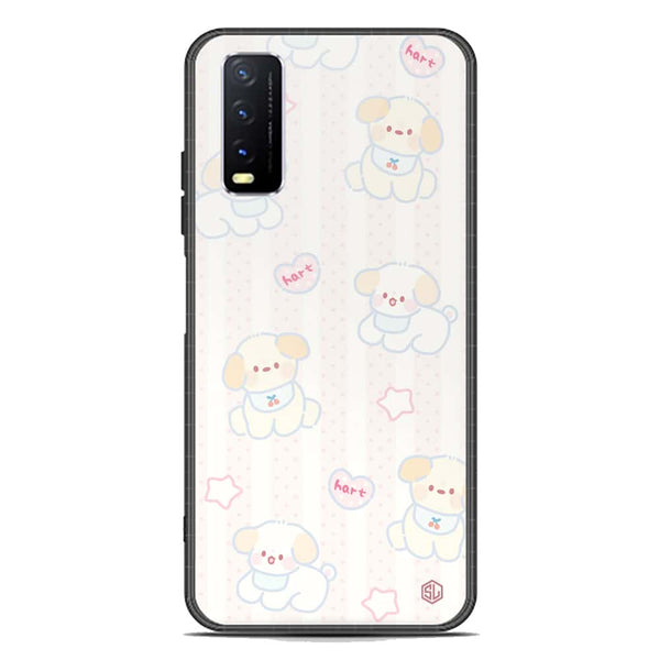 Cute Chic Series Soft Phone Case - Premium Glass Case - Design 5 - Vivo Y20i