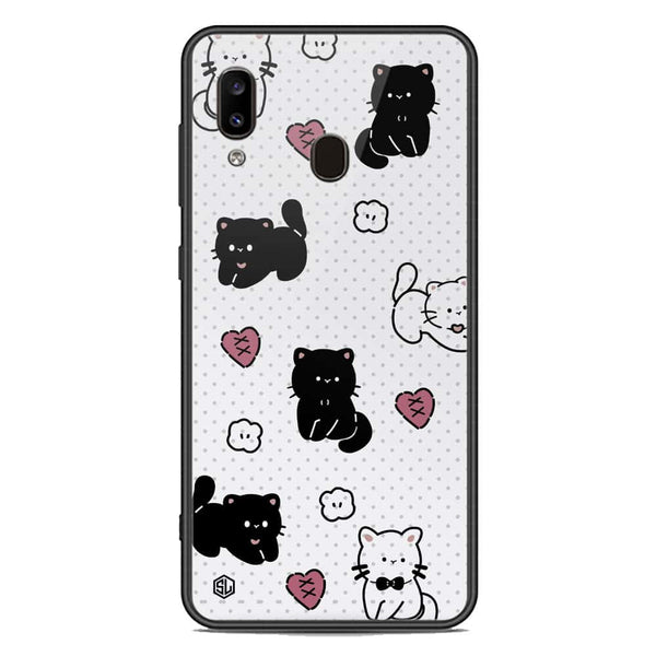 Cute Chic Series Soft Phone Case - Premium Glass Case - Design 6 - Samsung Galaxy A20