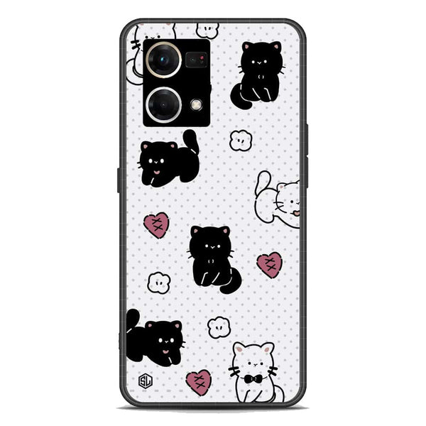 Cute Chic Series Soft Phone Case - Premium Glass Case - Design 6 - Oppo Reno 7 4G