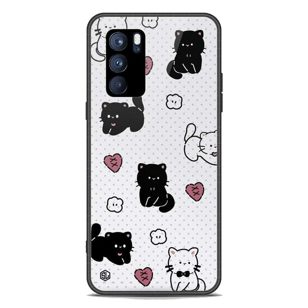 Cute Chic Series Soft Phone Case - Premium Glass Case - Design 6 - Oppo Reno 6 5G