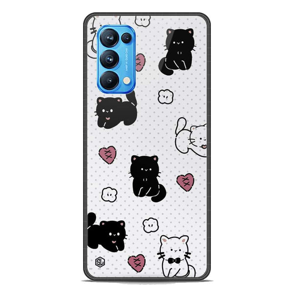 Cute Chic Series Soft Phone Case - Premium Glass Case - Design 6 - Oppo Reno 5 Pro 5G