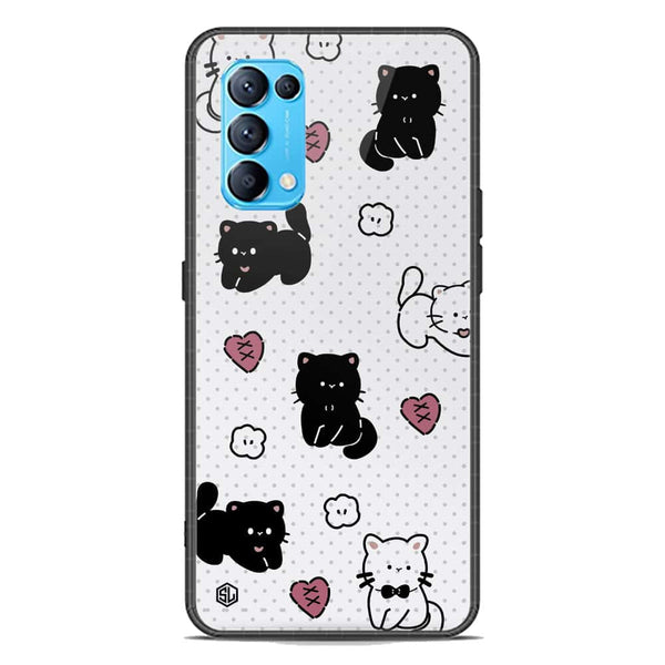 Cute Chic Series Soft Phone Case - Premium Glass Case - Design 6 - Oppo Reno 5 4G