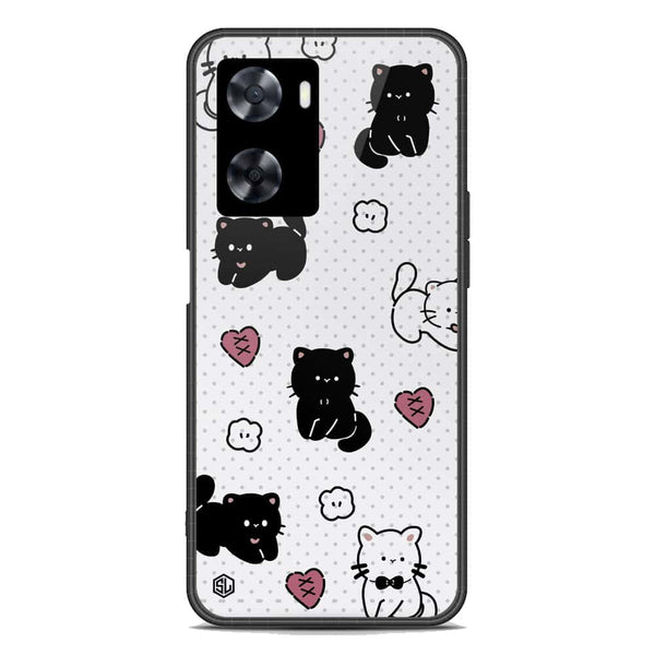 Cute Chic Series Soft Phone Case - Premium Glass Case - Design 6 - Oppo A77s