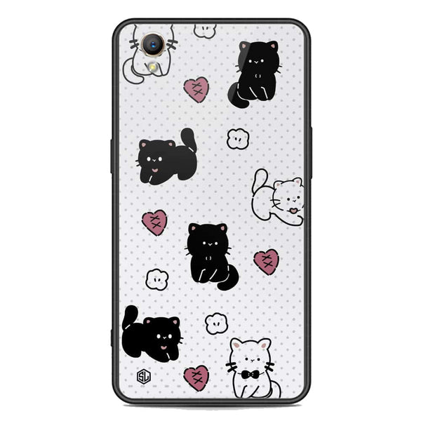 Cute Chic Series Soft Phone Case - Premium Glass Case - Design 6 - Oppo A37