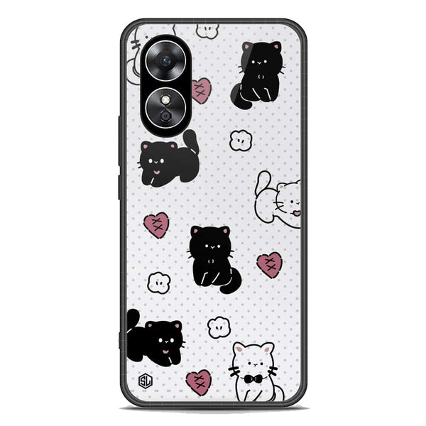 Cute Chic Series Soft Phone Case - Premium Glass Case - Design 6 - Oppo A17