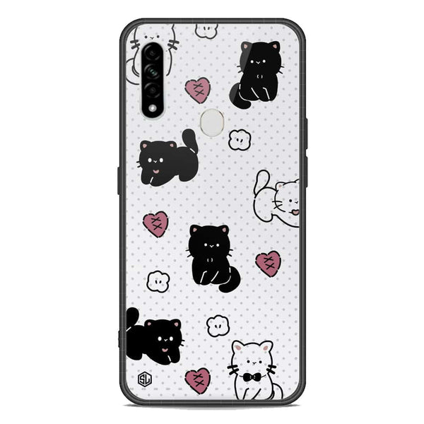 Cute Chic Series Soft Phone Case - Premium Glass Case - Design 6 - Oppo A8