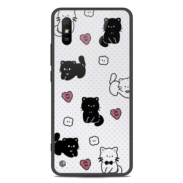 Cute Chic Series Soft Phone Case - Premium Glass Case - Design 6 - Xiaomi Redmi 9A