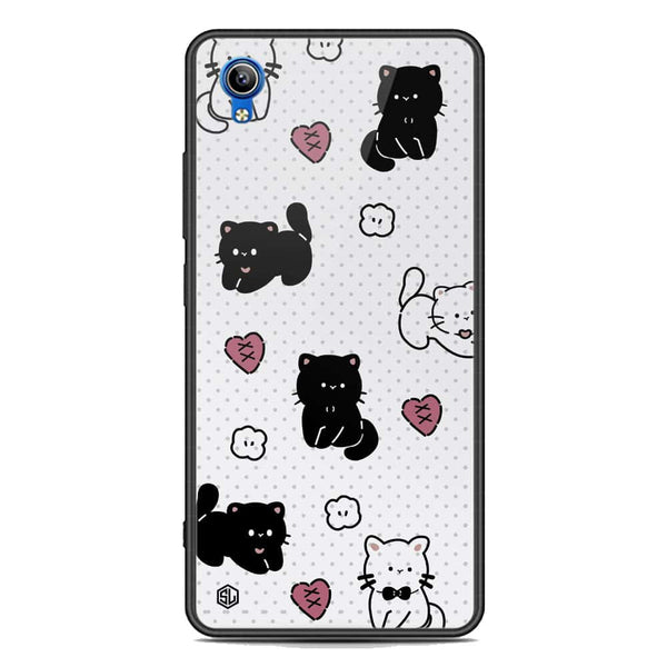 Cute Chic Series Soft Phone Case - Premium Glass Case - Design 6 - Vivo Y91i