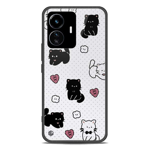 Cute Chic Series Soft Phone Case - Premium Glass Case - Design 6 - Vivo Y77 5G