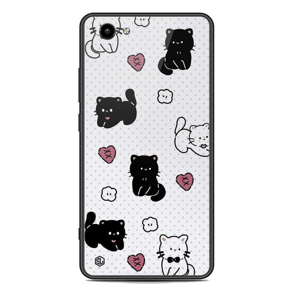 Cute Chic Series Soft Phone Case - Premium Glass Case - Design 6 - Vivo Y71