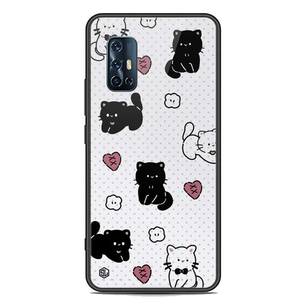 Cute Chic Series Soft Phone Case - Premium Glass Case - Design 6 - Vivo Y9s