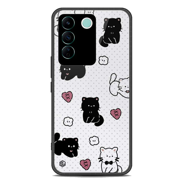 Cute Chic Series Soft Phone Case - Premium Glass Case - Design 6 - Vivo V27e