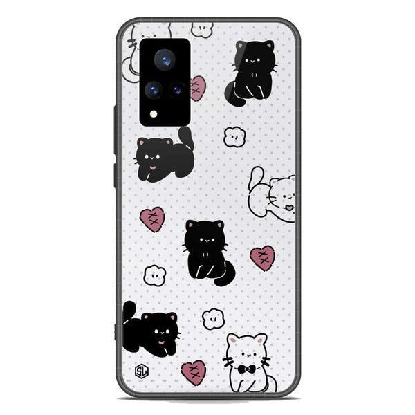 Cute Chic Series Soft Phone Case - Premium Glass Case - Design 6 - Vivo V21