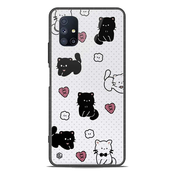 Cute Chic Series Soft Phone Case - Premium Glass Case - Design 6 - Samsung Galaxy M51