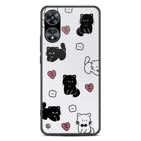 Cute Chic Series Soft Phone Case - Premium Glass Case - Design 6 - Oppo A78 4G