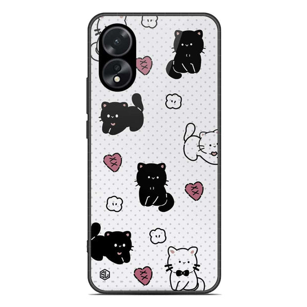 Cute Chic Series Soft Phone Case - Premium Glass Case - Design 6 - Oppo A38