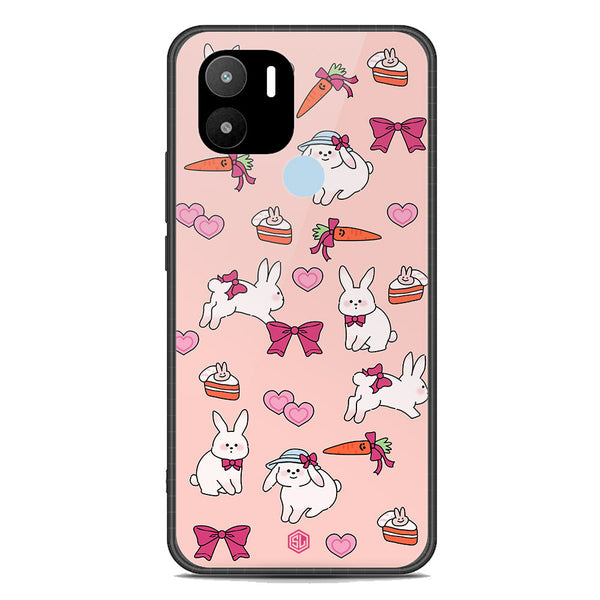 Cute Korean Design Series Soft Phone Case - Premium Glass Case - Design 1 - Xiaomi Redmi A1 Plus