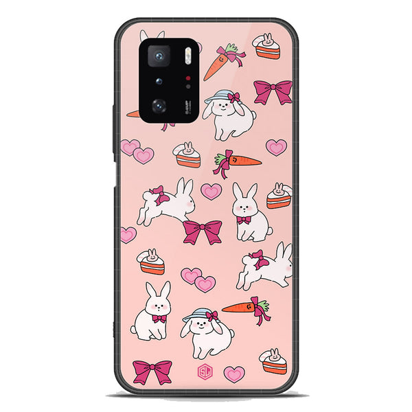 Cute Korean Design Series Soft Phone Case - Premium Glass Case - Design 1 - Xiaomi Poco X3 GT