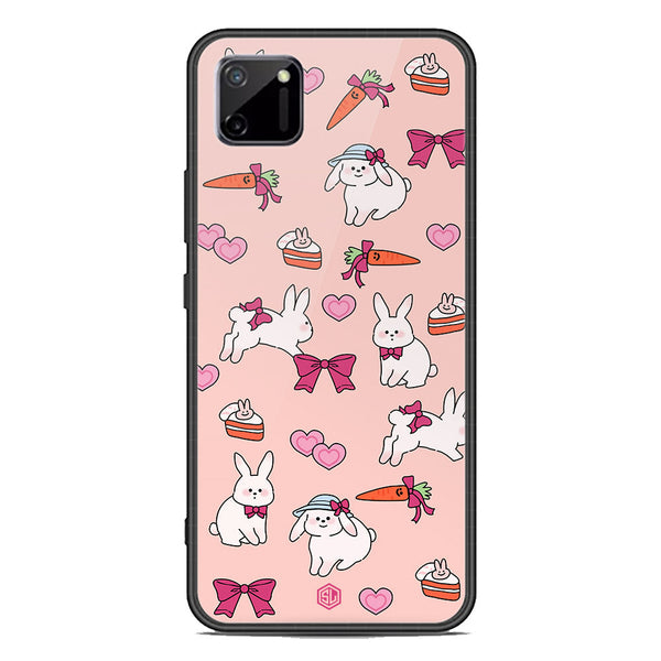 Cute Korean Design Series Soft Phone Case - Premium Glass Case - Design 1 - Realme C11 2021