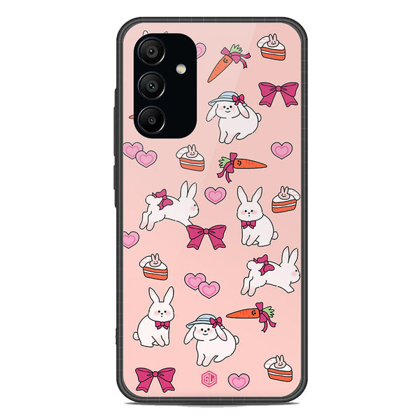 Cute Korean Design Series Soft Phone Case - Premium Glass Case - Design 1 - Samsung Galaxy A15 5G