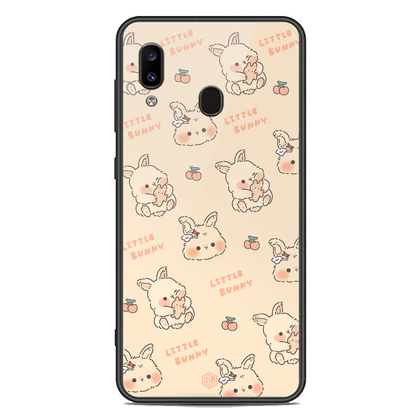 Cute Korean Design Series Soft Phone Case - Premium Glass Case - Design 2 - Samsung Galaxy A20