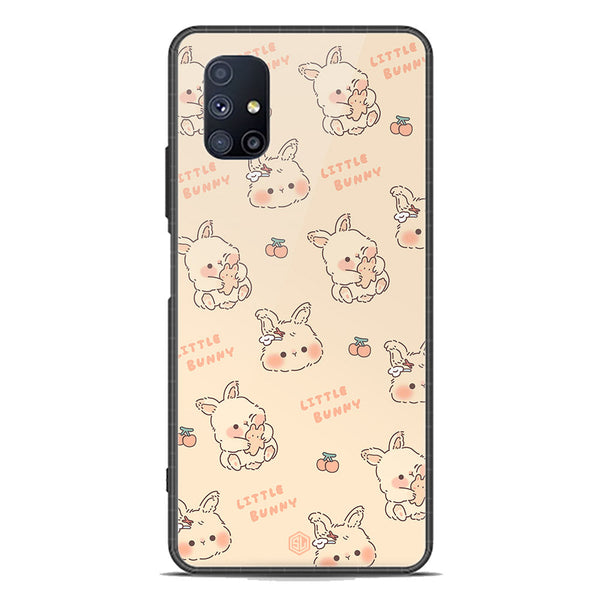 Cute Korean Design Series Soft Phone Case - Premium Glass Case - Design 2 - Samsung Galaxy M51