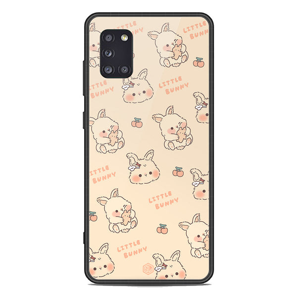 Cute Korean Design Series Soft Phone Case - Premium Glass Case - Design 2 - Samsung Galaxy A31