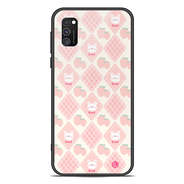 Cute Korean Design Series Soft Phone Case - Premium Glass Case - Design 3 - Samsung Galaxy A03s