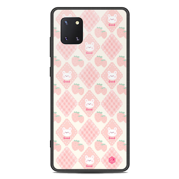 Cute Korean Design Series Soft Phone Case - Premium Glass Case - Design 3 - Samsung Galaxy Note 10 Lite