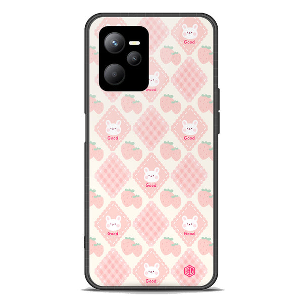 Cute Korean Design Series Soft Phone Case - Premium Glass Case - Design 3 - Realme C35