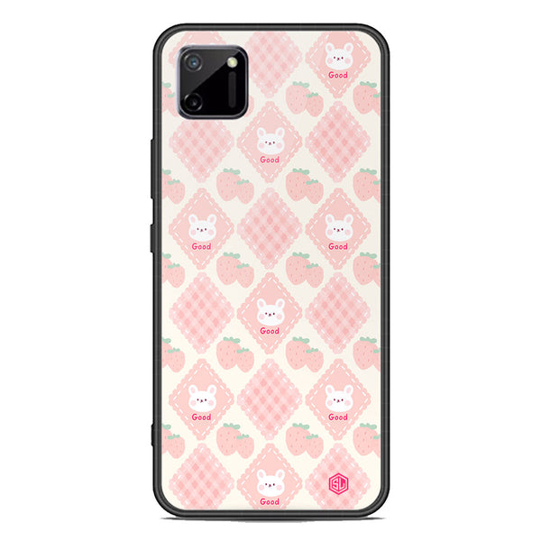 Cute Korean Design Series Soft Phone Case - Premium Glass Case - Design 3 - Realme C11 2021