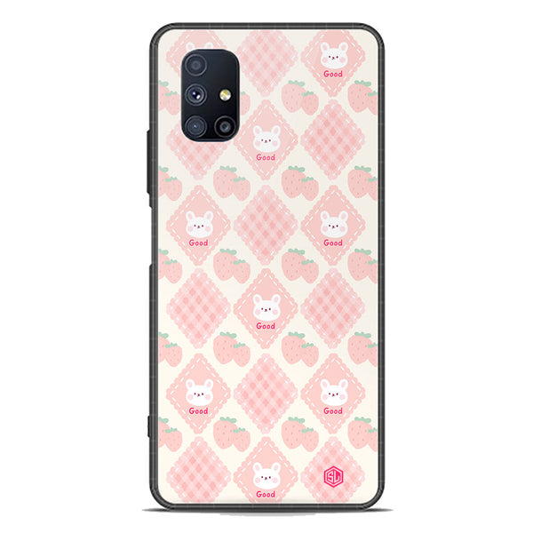 Cute Korean Design Series Soft Phone Case - Premium Glass Case - Design 3 - Samsung Galaxy M51