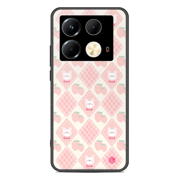 Cute Korean Design Series Soft Phone Case - Premium Glass Case - Design 3 - Infinix Note 40