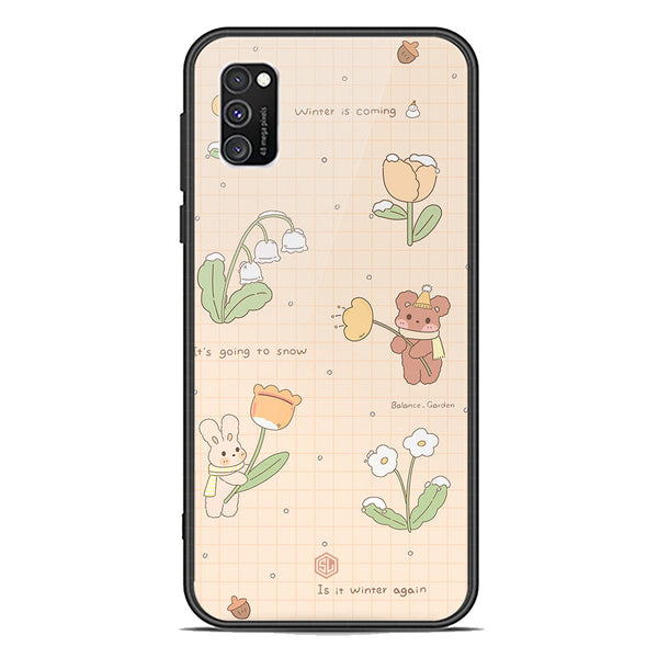 Cute Korean Design Series Soft Phone Case - Premium Glass Case - Design 4 - Samsung Galaxy A03s