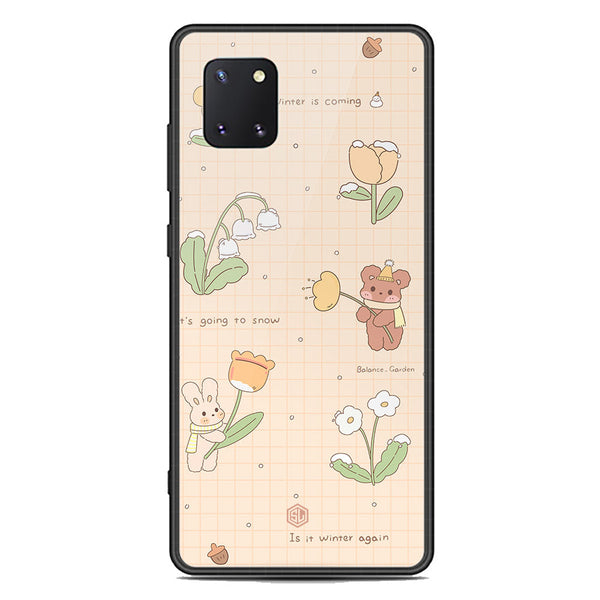 Cute Korean Design Series Soft Phone Case - Premium Glass Case - Design 4 - Samsung Galaxy Note 10 Lite