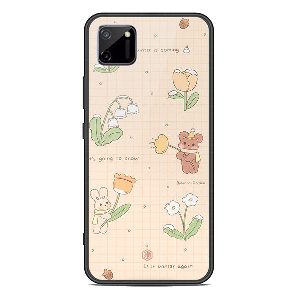 Cute Korean Design Series Soft Phone Case - Premium Glass Case - Design 4 - Realme C11 2021