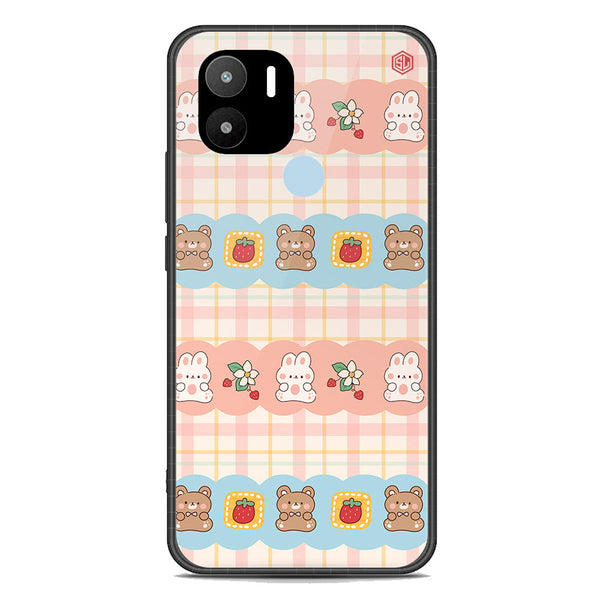 Cute Korean Design Series Soft Phone Case - Premium Glass Case - Design 5 - Xiaomi Redmi A1 Plus