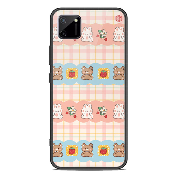 Cute Korean Design Series Soft Phone Case - Premium Glass Case - Design 5 - Realme C11 2021