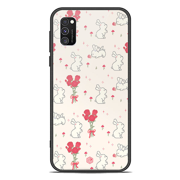 Cute Korean Design Series Soft Phone Case - Premium Glass Case - Design 6 - Samsung Galaxy A03s