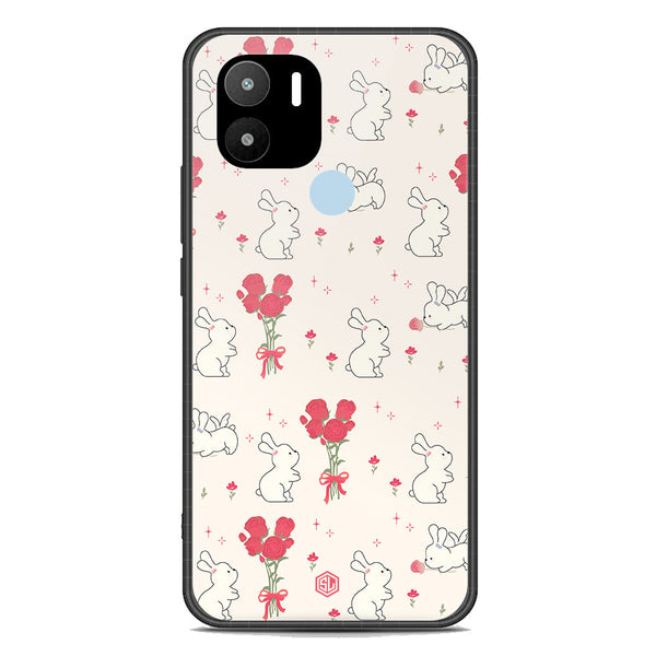 Cute Korean Series Soft Phone Case - Premium Glass Case - Design 6 - Xiaomi Redmi A1 Plus