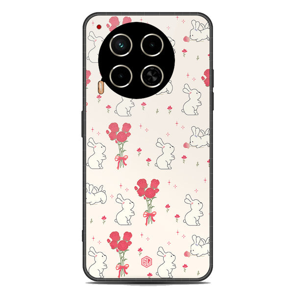 Cute Korean Design Series Soft Phone Case - Premium Glass Case - Design 6 - Tecno Camon 30