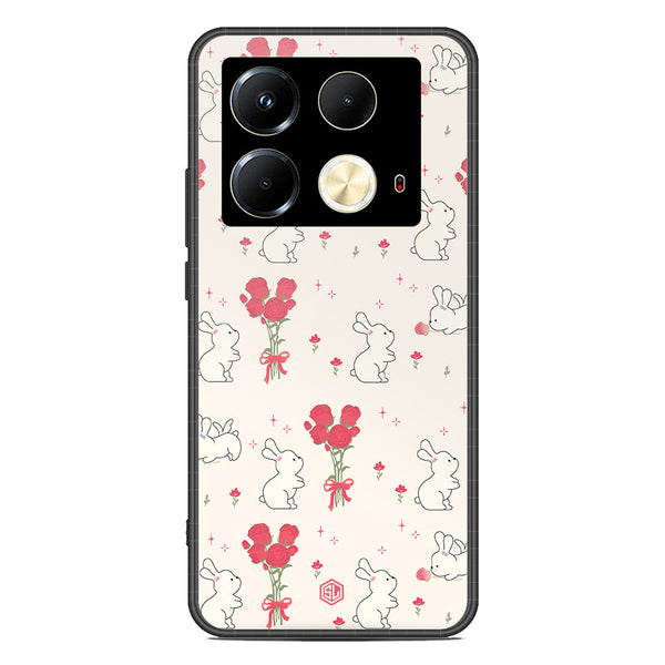 Cute Korean Design Series Soft Phone Case - Premium Glass Case - Design 6 - Infinix Note 40