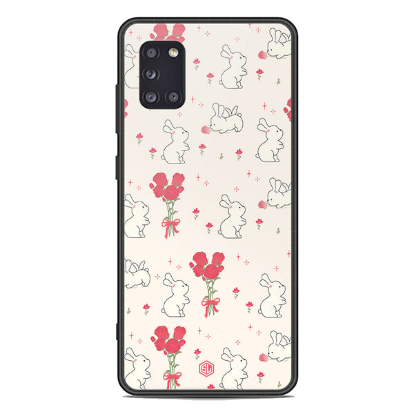 Cute Korean Design Series Soft Phone Case - Premium Glass Case - Design 6 - Samsung Galaxy A31