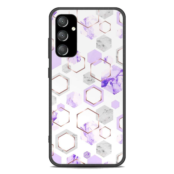 Stylish Marble Series Soft Phone Case - Premium Glass Case - Design 5 - Samsung Galaxy A35