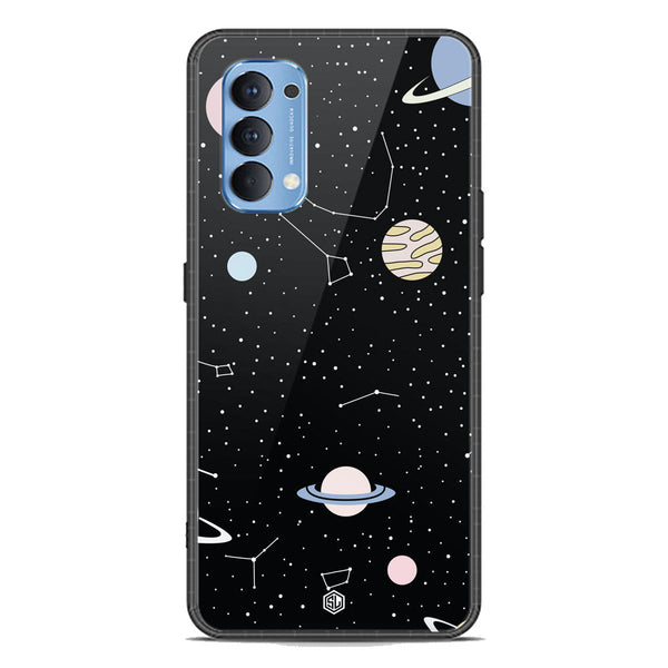 Space Series Soft Phone Case - Premium Glass Case - Design 1 - Oppo Reno 4