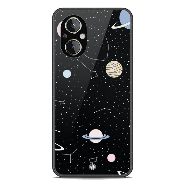 Space Series Soft Phone Case - Premium Glass Case - Design 1 - Oppo F21 Pro 5G