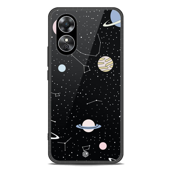 Space Series Soft Phone Case - Premium Glass Case - Design 1 - Oppo A17