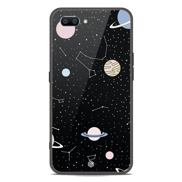 Space Series Soft Phone Case - Premium Glass Case - Design 1 - Oppo A3s