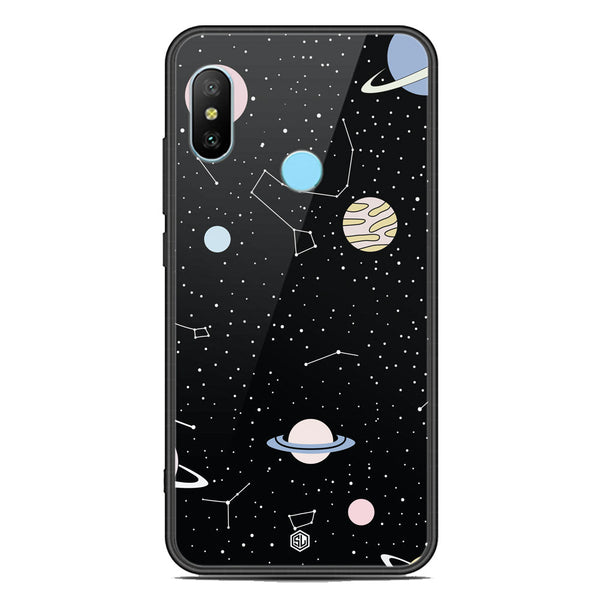 Space Series Soft Phone Case - Premium Glass Case - Design 1 - Xiaomi Redmi Note 6